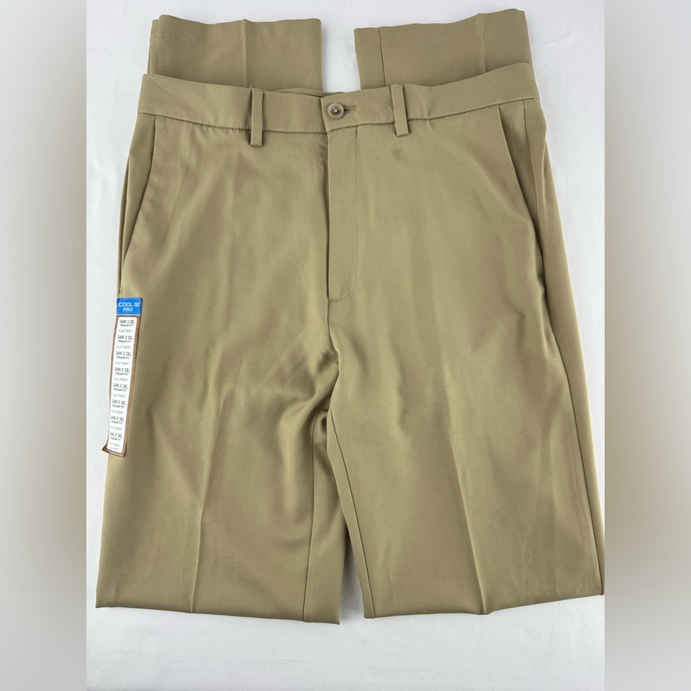 NWT Hagger Men's Shirt Gripper Tan Dress Pants